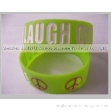 Green Rubber Silicone Energy Bracelet personalized With Deb